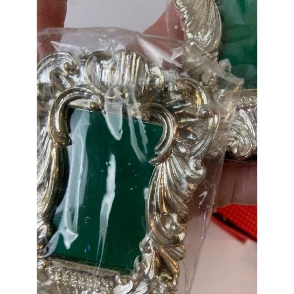 Lillian Vernon Silverplated Mini Photo Frame Set of 6 Vintage Baroque LV4501